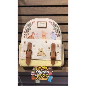 Loungefly Disney Winnie The Pooh Floral Pooh Bear & Friends Mini Backpack